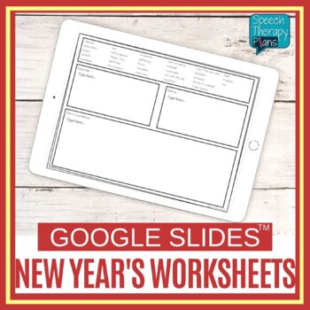Preview of No Prep Google Slides™ New Year's Language Worksheets