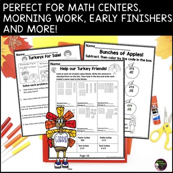 3rd Grade Math for November Worksheets | Digital and Printable | TpT