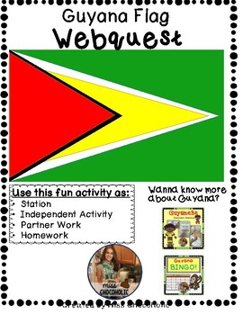 Preview of South America-Guyana Flag Mini Webquest