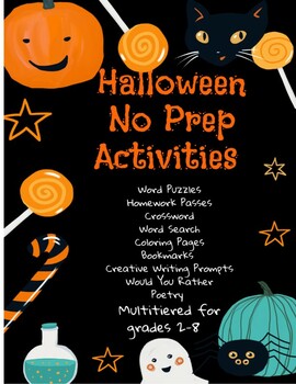 Preview of No Prep Halloween Activities
