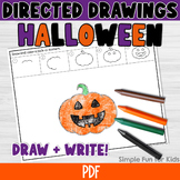 No-Prep Halloween Directed Drawings: Differentiated Draw a