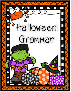Preview of No Prep Halloween Grammar worksheets