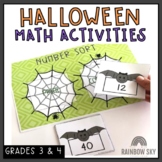 No Prep Halloween Math Center Pack | October Math 3rd Grad