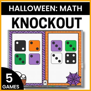 Preview of No Prep Halloween Math Games for K-1 - Ten Frames to 20 - Bar Graphs - Number ID