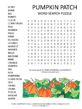 Floral Pumpkin Thanksgiving Games and Activities Printable