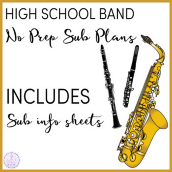 Preview of No Prep High School Band Sub Plans