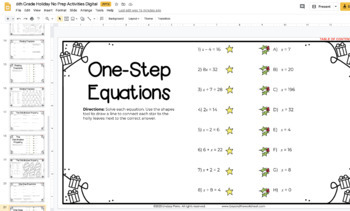 6th Grade Christmas Math Activities by Lindsay Perro TpT