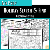 No Prep Holiday Search & Find for Early Finishers