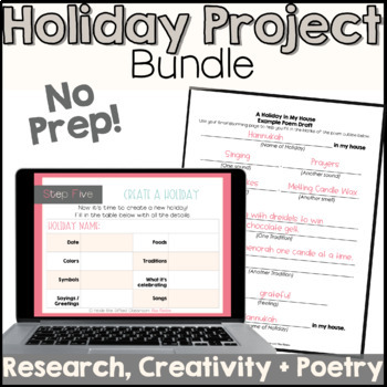 Preview of No Prep Holidays Around the World Projects | Research, Create a Holiday + More