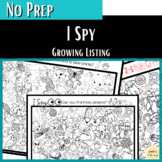 No Prep I Spy Activity for Early Finishers