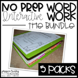 No Prep Interactive Word Work - The BUNDLE