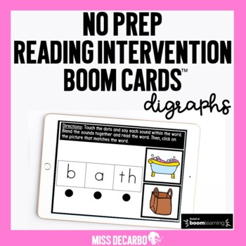 Preview of No Prep Intervention DIGRAPHS Boom Cards™