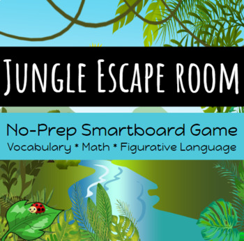 Preview of No Prep Jungle Escape Room Smartboard Interactive Game