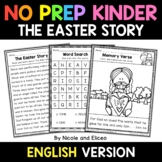 No Prep Kindergarten Easter Story Bible Lesson - Distance 