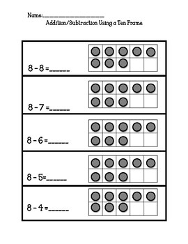 no prep kindergarten math worksheets addition and subtraction using