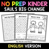 No Prep Kindergarten Sauls Big Change Bible Lesson - Dista