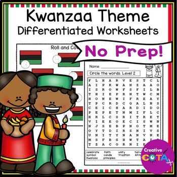 Preview of No Prep Kwanzaa Activities and Worksheets Holidays Around the World