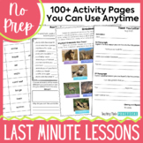 No Prep Last Minute Lessons for Reading and Writing ELA, 3