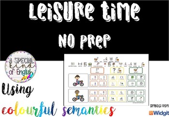 Preview of No Prep Leisure time sentence building - colourful (colorful) semantics