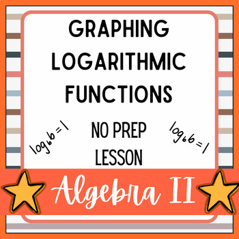 Preview of No Prep Lesson-Graphing Logarithmic Functions (including transformations)