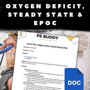 Preview of No Prep Lesson Plan: Oxygen Deficit, Steady State & EPOC