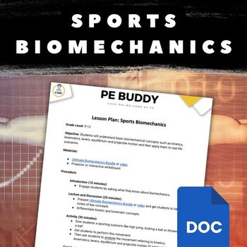 Preview of No Prep Lesson Plan: Sports Biomechanics | Years 9-12