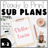 Stellaluna - No Prep Sub Plans