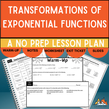 Preview of No Prep Lesson-Transformations of Exponential Functions (Alg 2)