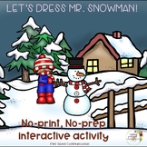 No-Prep, Low-Prep Dress the Snowman Language Activities