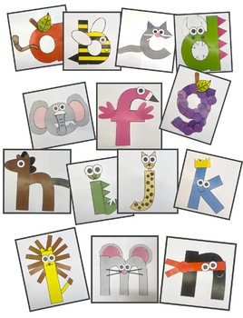 No Prep Lowercase Letter Crafts by Kendra's Kindergarten | TpT