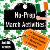 No-Prep March ELA Activities and Worksheets ( Upper Elementary )