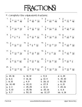 No Prep! Math Drillz Worksheets - Fractions Grade 5+ CAPs ...