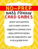 No-Prep Math Fluency Card Games FREEBIE