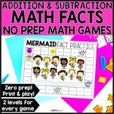 No Prep Math Games | Print & Play Fact Fluency | Addition 