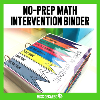 Preview of Math Intervention Binder No Prep