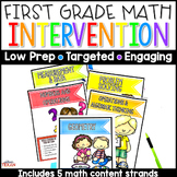 1st Grade No Prep Math Intervention Binder Activities