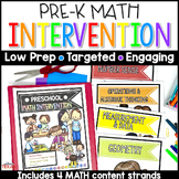 Pre-K No Prep Math Intervention Binder Activities | Presch
