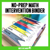 Math Intervention Binder No Prep