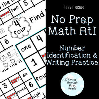 Preview of No Prep Math Intervention: Number Identification and Writing Practice to 10