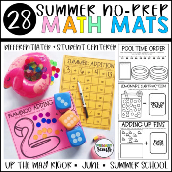 Preview of Kindergarten Math Centers | Summer math  | Kindergarten Math Centers