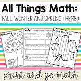 No Prep Math Worksheets | Seasonal Math Printables | Fall,
