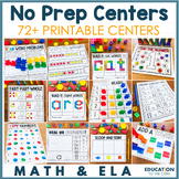 No Prep Math & ELA End of the Year Centers: Addition, Phon