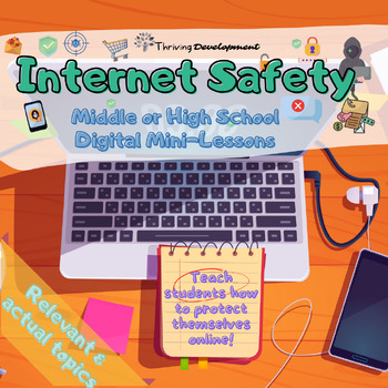 Preview of No-Prep Middle School & High School Internet Safety: Digital Mini Lessons