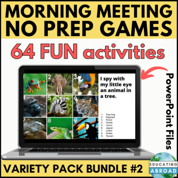 Preview of No-Prep Morning Meeting and Fun Friday Games Bundle to Build Classroom Community