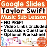No Prep Music Substitute Lesson Google Slides | Taylor Swi