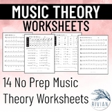 No Prep Music Theory Worksheets for All Grades Print and Digital