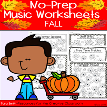 Preview of No-Prep Music Worksheets-FALL