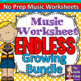 No Prep Music Worksheets Growing ENDLESS Bundle