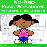 Instruments of the Orchestra No-Prep Music Worksheets