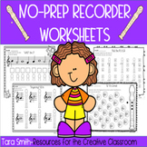 No Prep Music Worksheets-Soprano Recorder